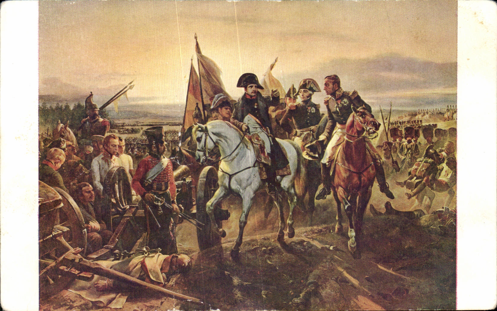 CPA Vernet Pinxit Bataille de Friedland Napoleon 1er Militaria