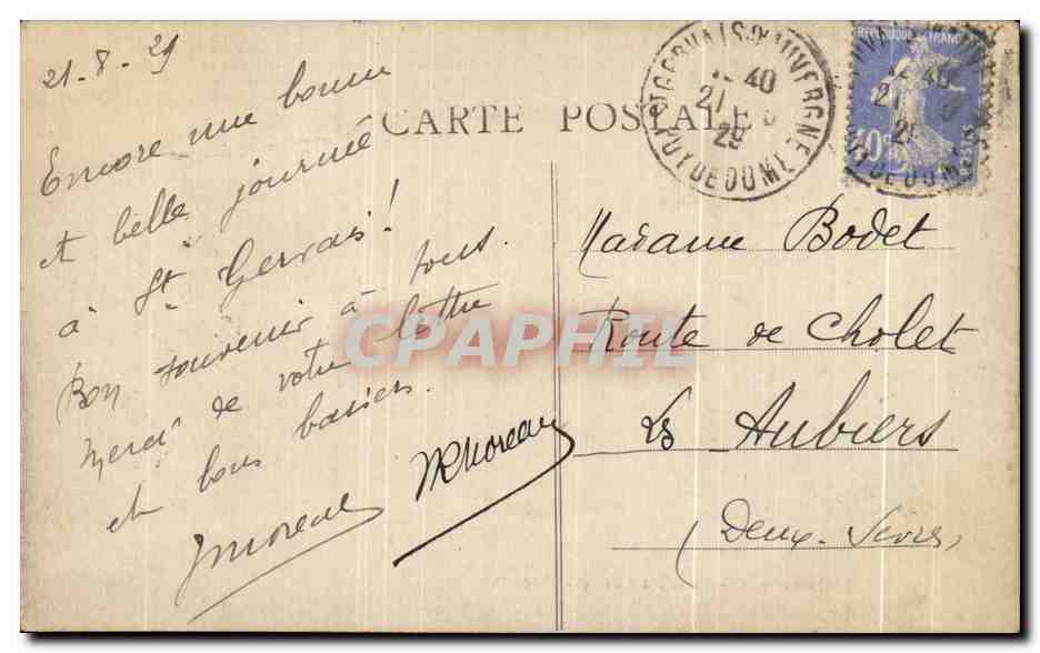 Château de Chouvigny — Vestige de la féodalité dans la vallée de la Sicoule — Auvergne, 28 — Rückseite