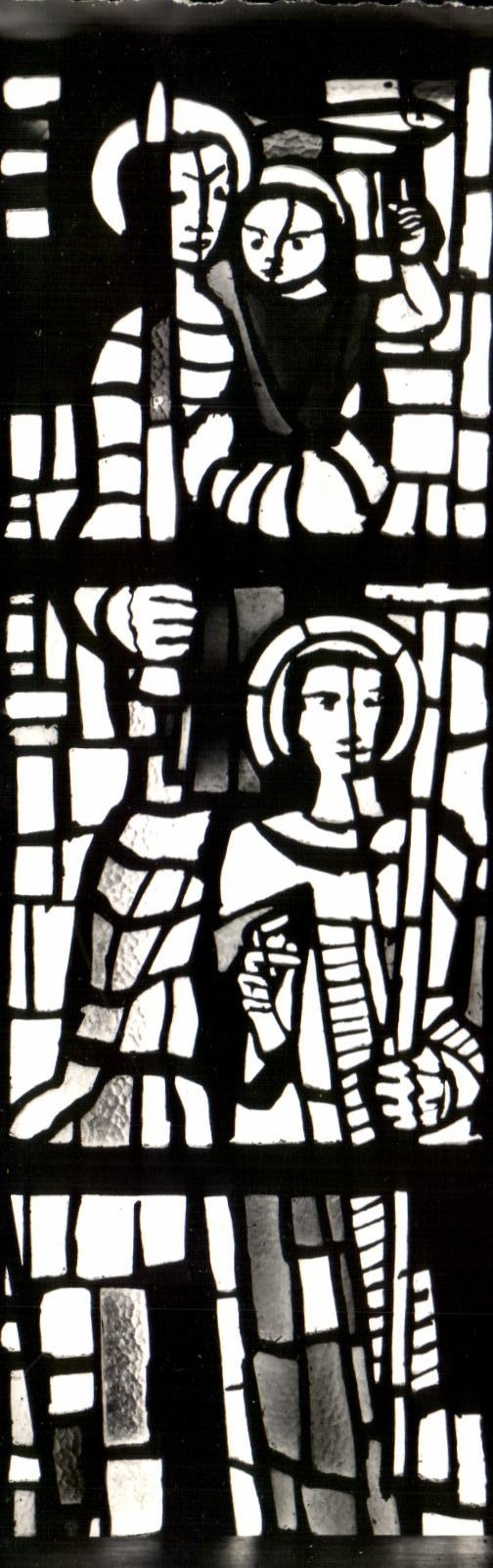 Église Saint-Jean-Baptiste - Breteuil (Oise) — Vitrail des saints Cyr et Constantien — CPAPHIL