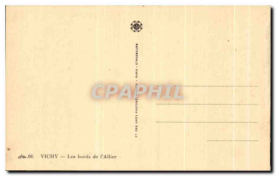 CPA Vichy Les Bords De l'Allier — Verso