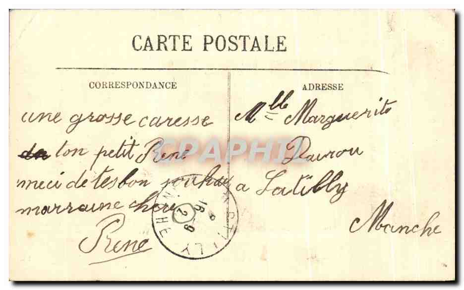 CPA Vichy Le Casino — Verso