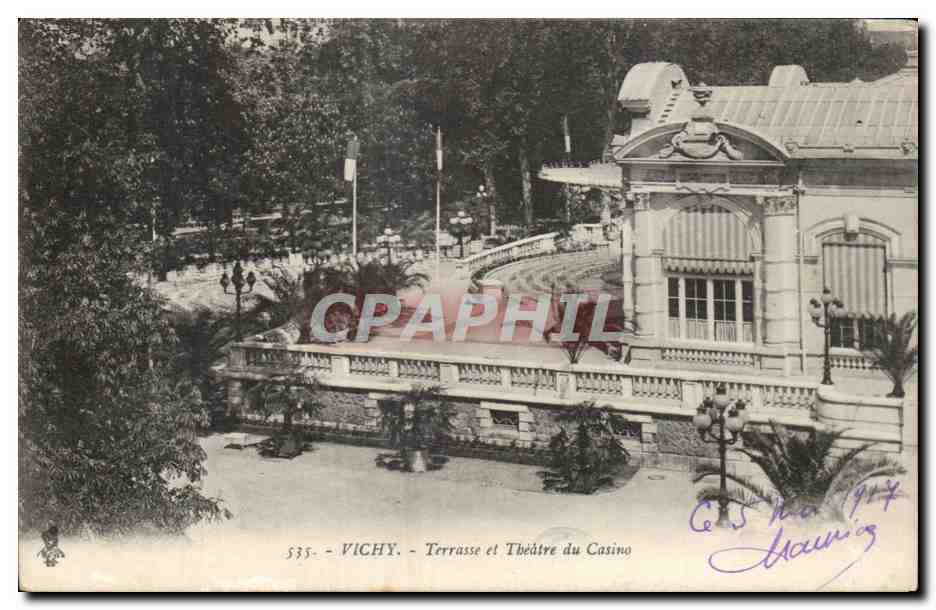 Vichy - Terrasse et Théâtre du Casino — CPAPHIL n°535