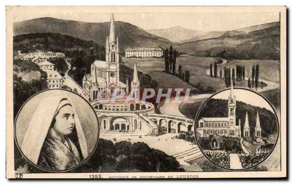 CPA Souvenir De Notre Dame De Lourdes