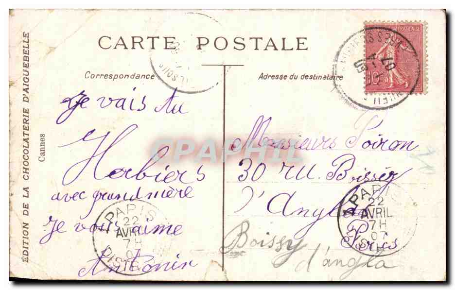 CPA Edition De La Chocolaterie D'Aiguebelle Paysage — Verso
