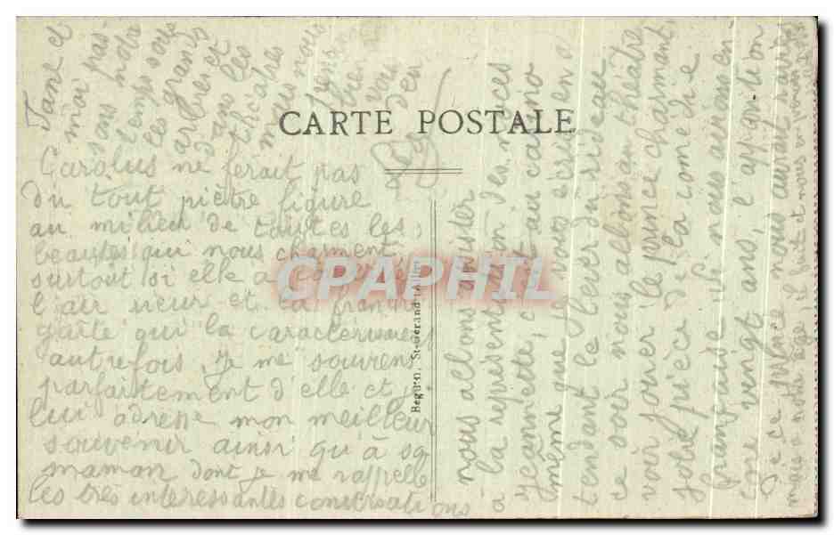 CPA Vichy Le Chalet De l'Empereur — Rückseite