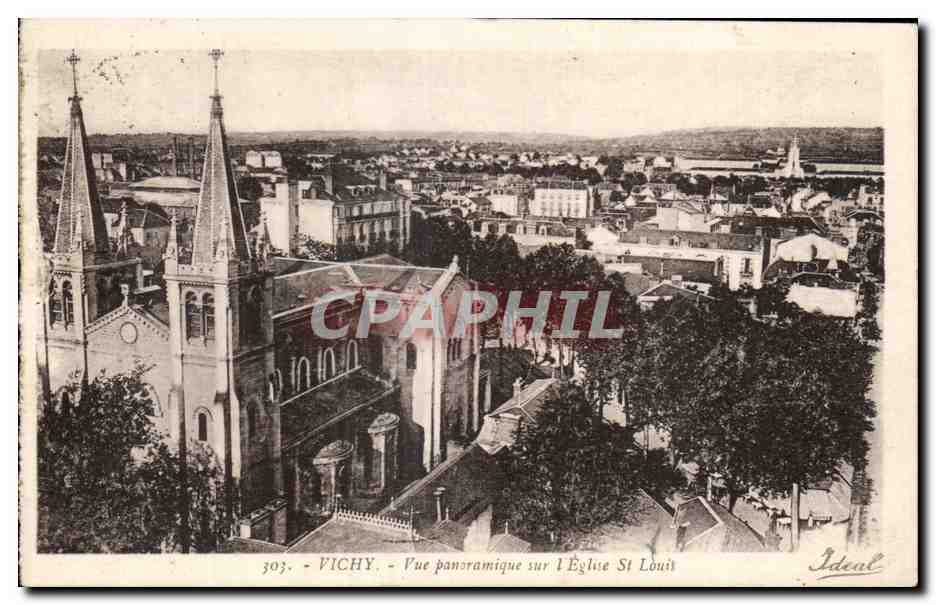 CPA Vichy Vue Panoramique Sur l'Eglise St Louis