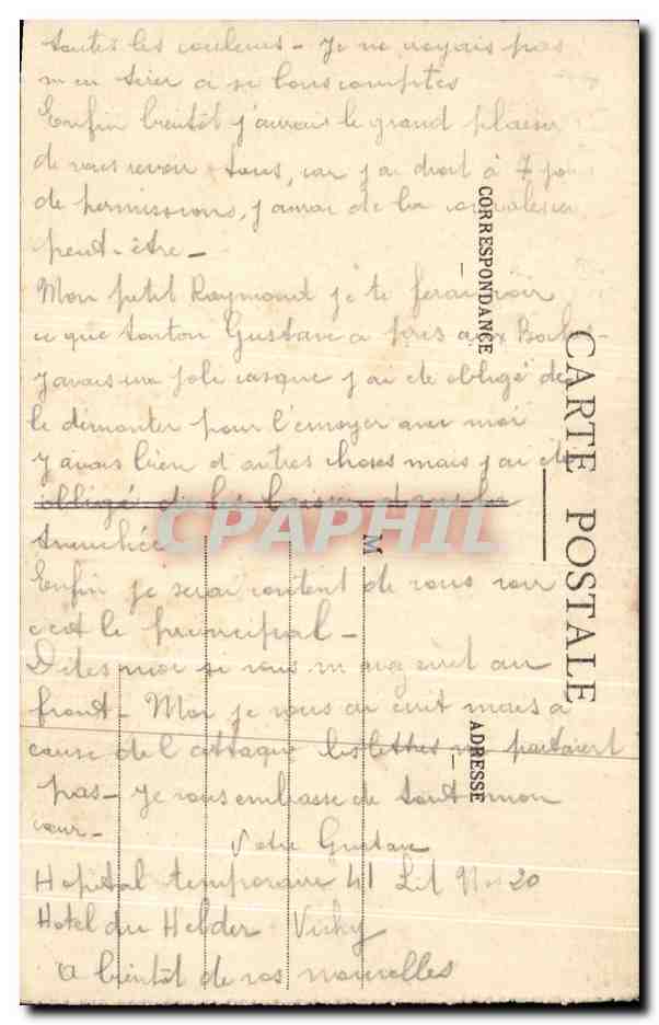 CPA Vichy La Galerie Des Sources — Rückseite