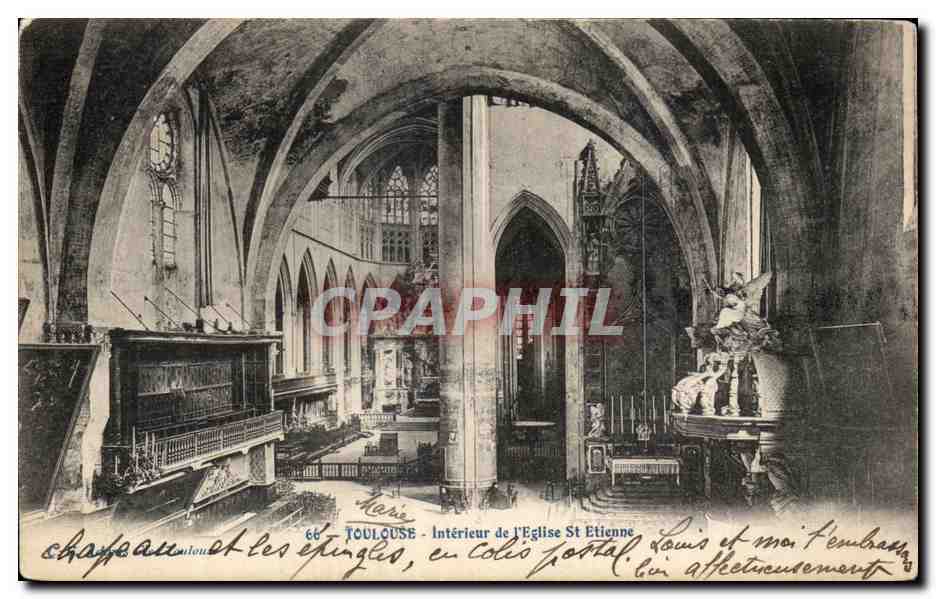 Toulouse - Intérieur de l'Église Saint-Étienne — éditeur H. Chappart, n°66