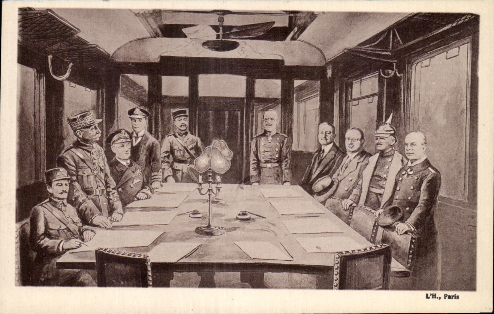 CPA Signature De L'armistice 11 Novembre 1918 Militaria Compiegne