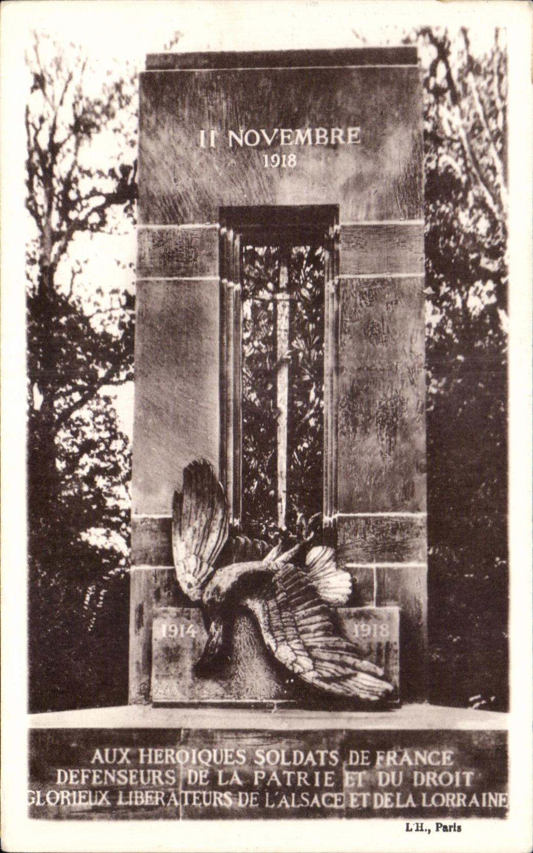 Forêt de COMPIÈGNE — Clairière de l'Armistice — Monument du Matin, par Ed. BRANDT