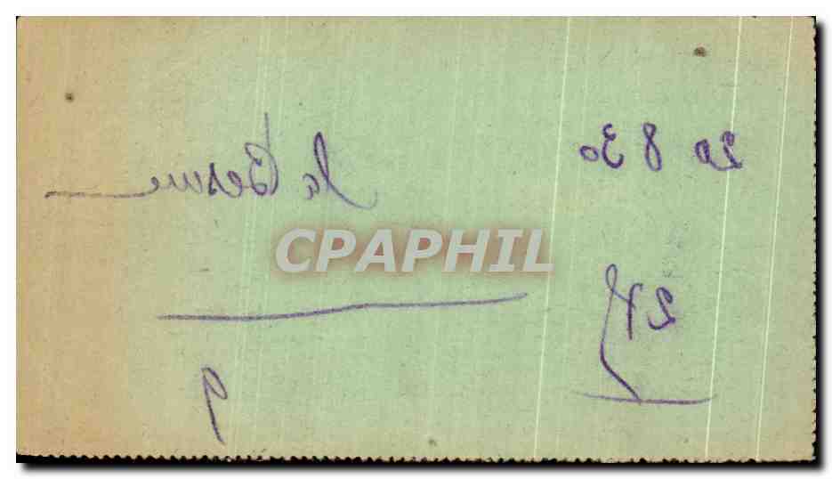 Ticket Chemins de fer  — Verso