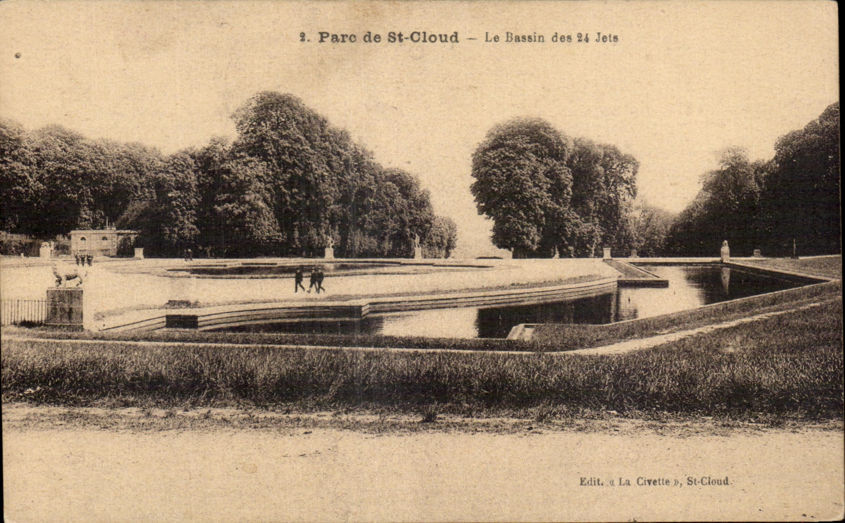 CPA Parc De St Cloud Le Bassin Des 24 Jets