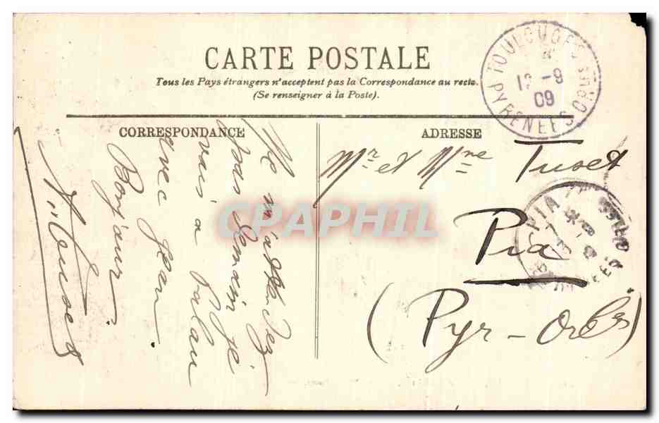 CPA Lourdes Le Calvaire 2eme station — Verso