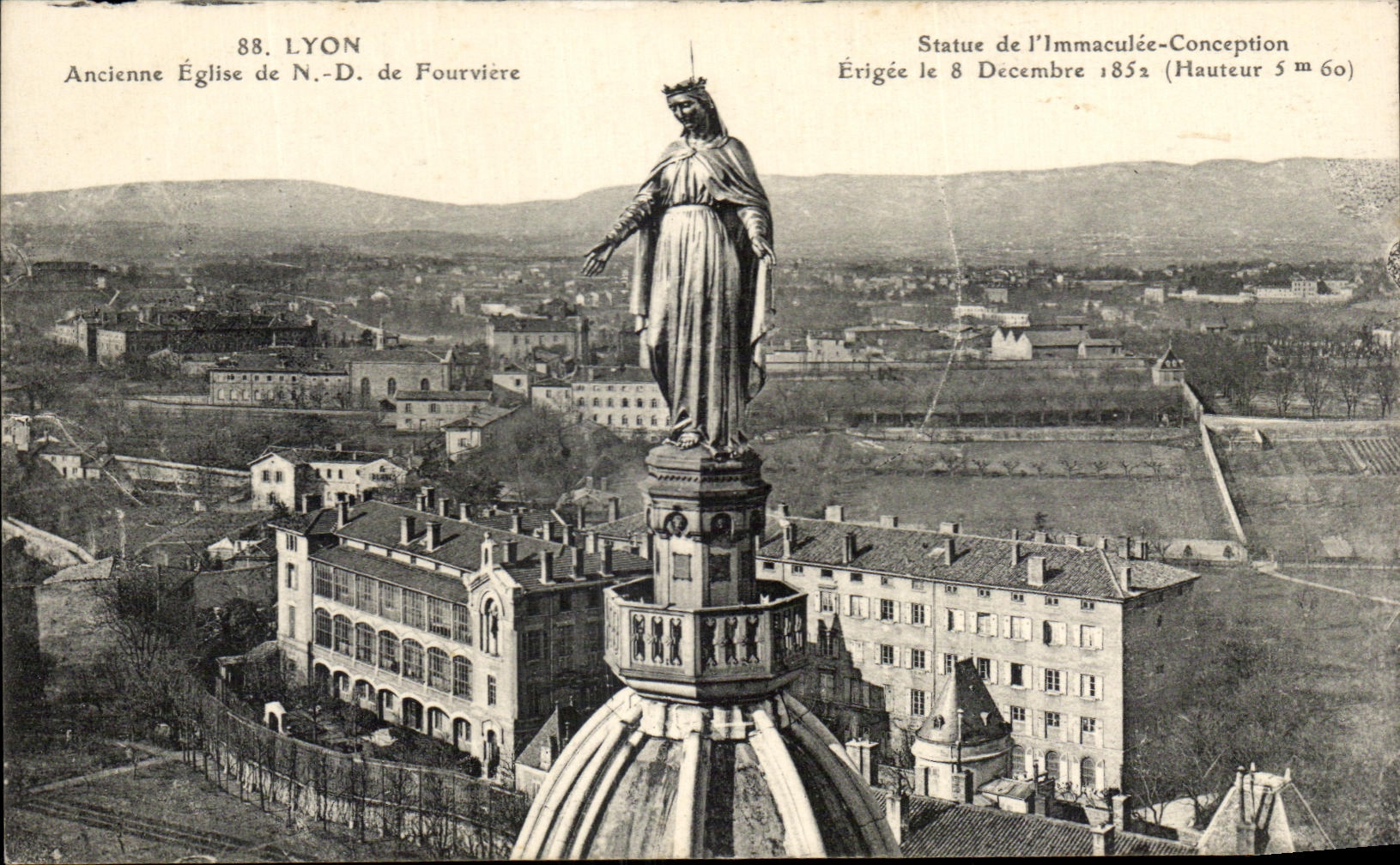 Lyon — Ancienne Église de N.-D. de Fourvière — Statuté de l'Immaculée-Conception