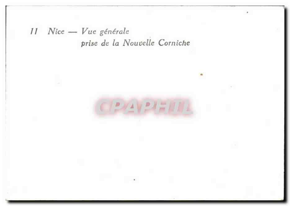 CPSM Nice Vue Generale Prise De La Nouvelle Corniche — Rückseite