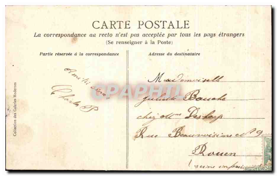 CPA Musee de Versailles Salle du Conseil de Louis XV — Rückseite