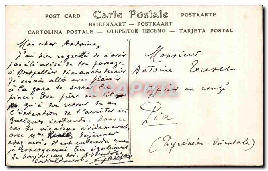 CPA Musee du Luxembourg Auguste Rodin Danaide — Verso