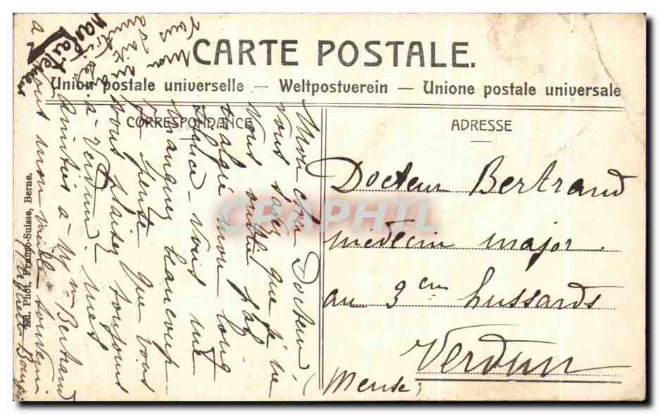 CPA Barque du Leman et le Grammont Suisse Bateau — Rückseite