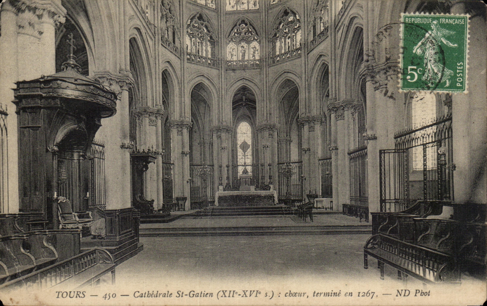 CPA Tours Cathedrale St Gatien Choeur 