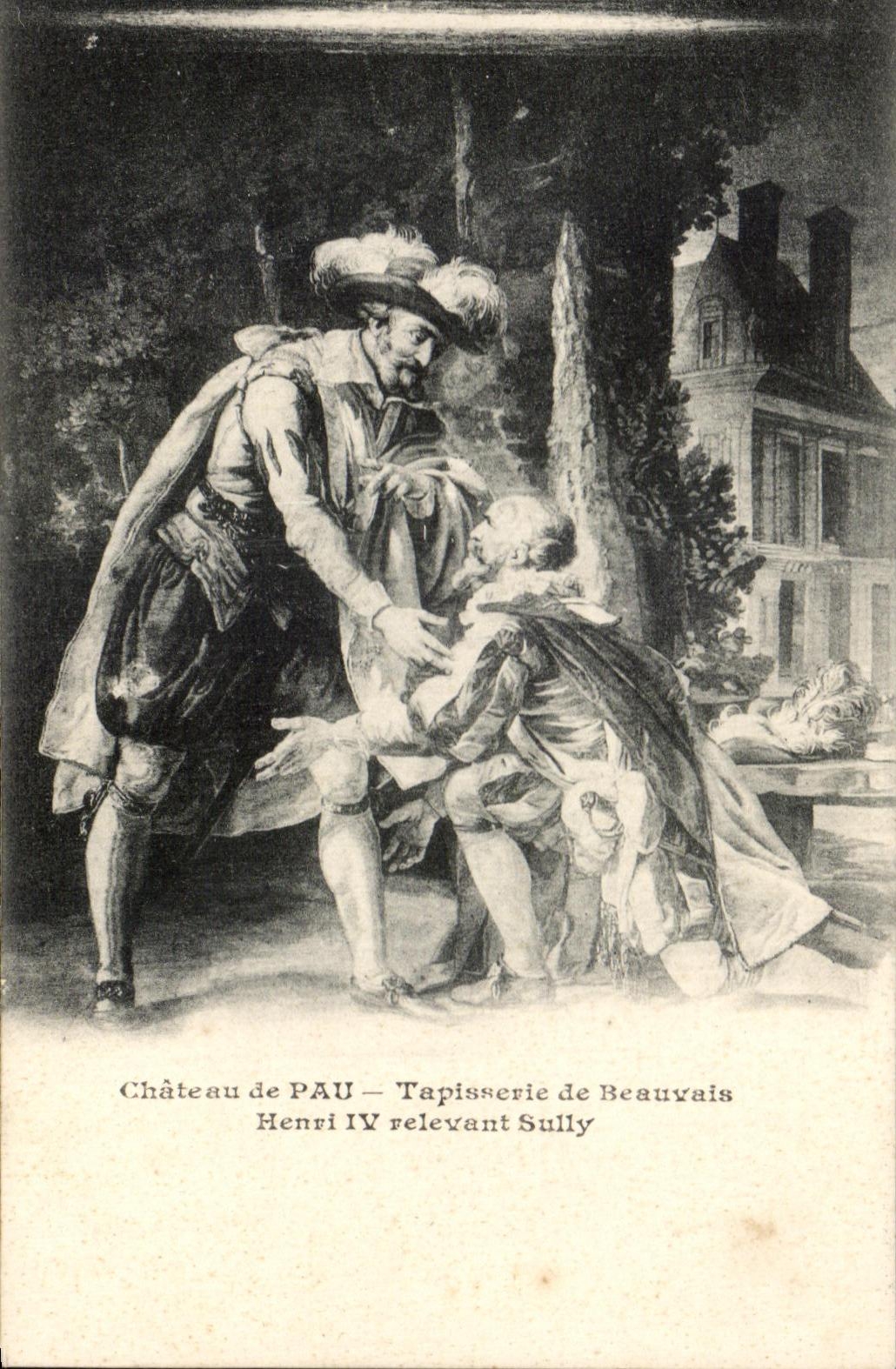 Château de PAU — Tapisserie de Beauvais — Henri IV relevant Sully