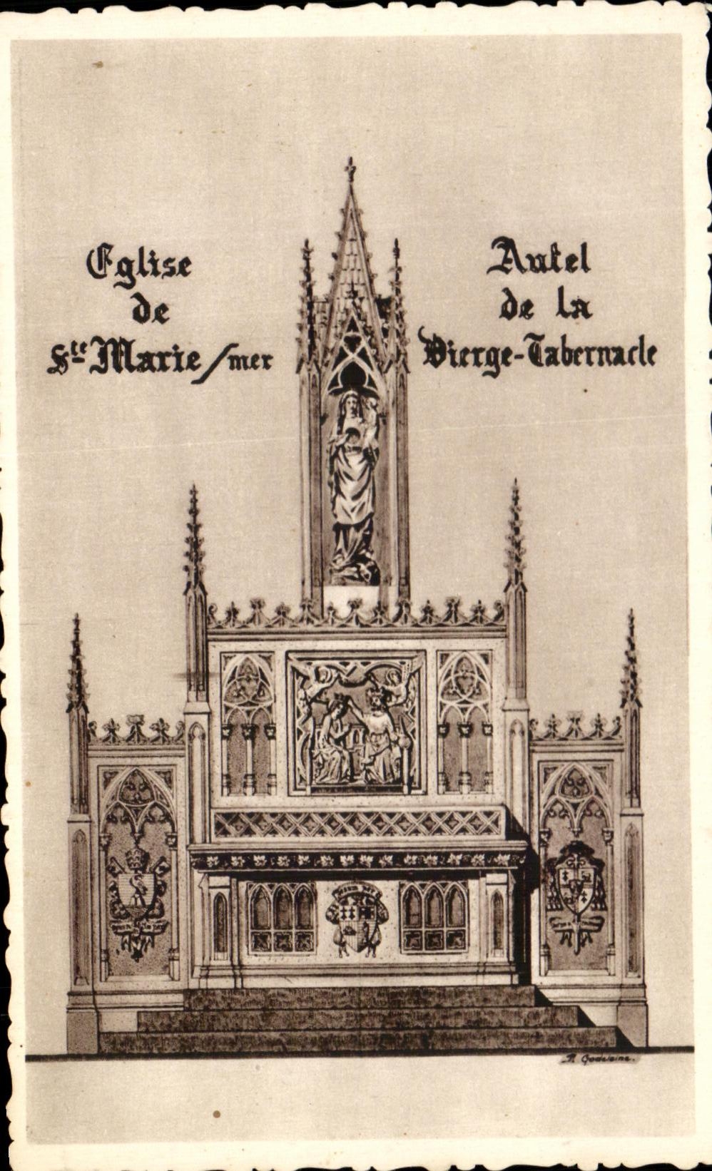 CPA Sainte Marie Sur Mer Autel De La Vierge Tabernacle