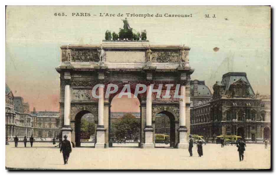 CPA Paris L'Arc De Triomphe Du Carrousel Louvre