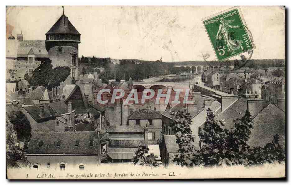 CPA Laval Vue Generale Prise Du Jardin De La Perrine