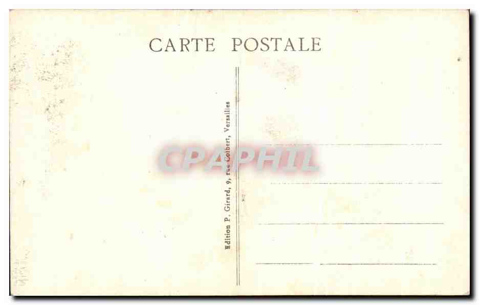 Vintage Postcard Versailles Allee Royale Et Bassin d'Apollon — Back