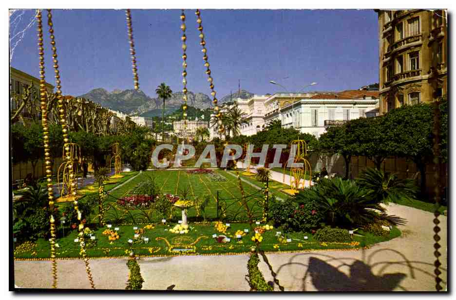 CPA La Cote D'Azur Menton Fete des Citrons Le Jardin