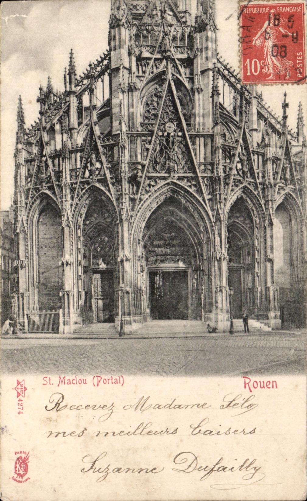 CPA St Maclou Portail Rouen