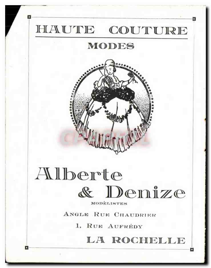 Feuillet La Rochelle Tour de la lanterne Albertp & Denize — Verso