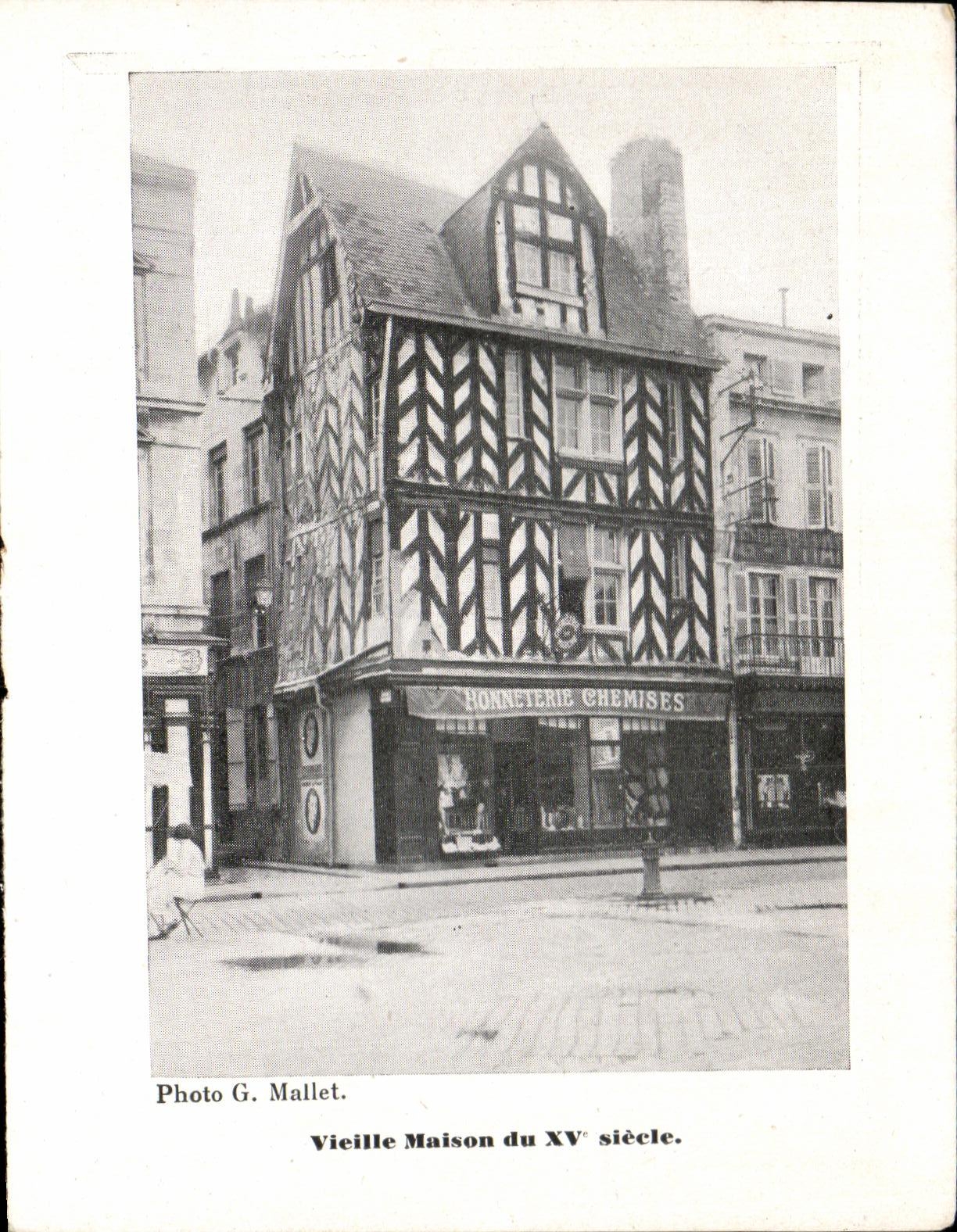 Feuillet La Rochelle Vieille maison du 15eme Aux dames de France 