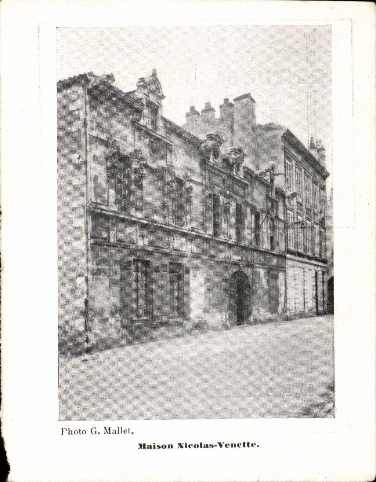 Feuillet La Rochelle Maison Nicolas Venelle