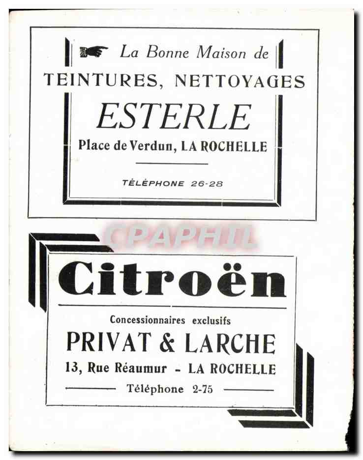 Feuillet La Rochelle Maison Nicolas Venelle — Verso