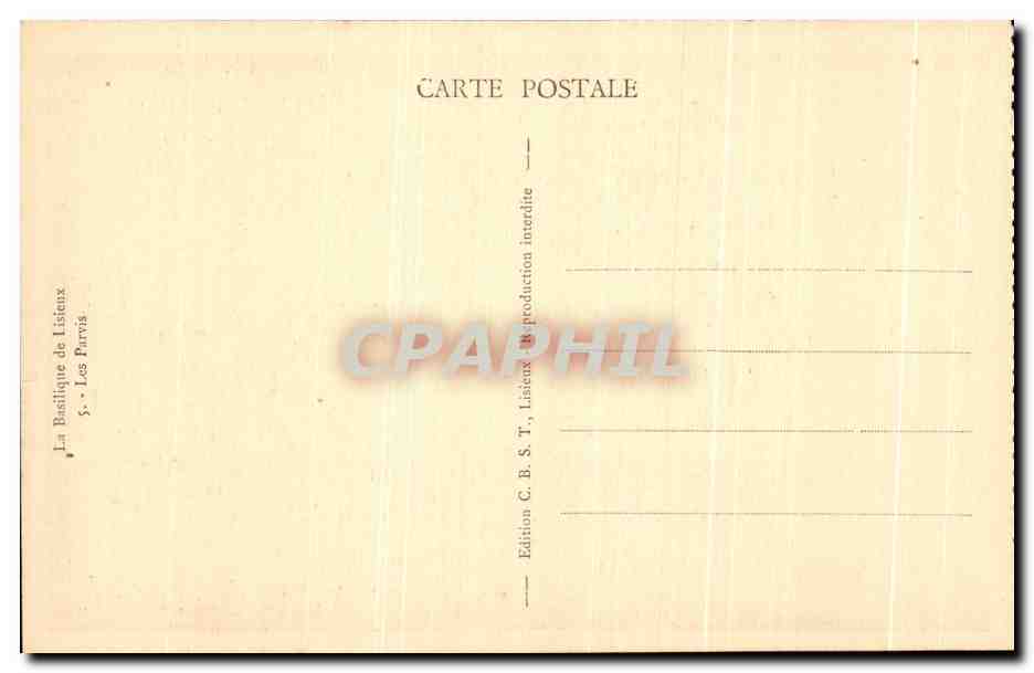 CPA La Basilique de Lisieux Les parvis — Rückseite