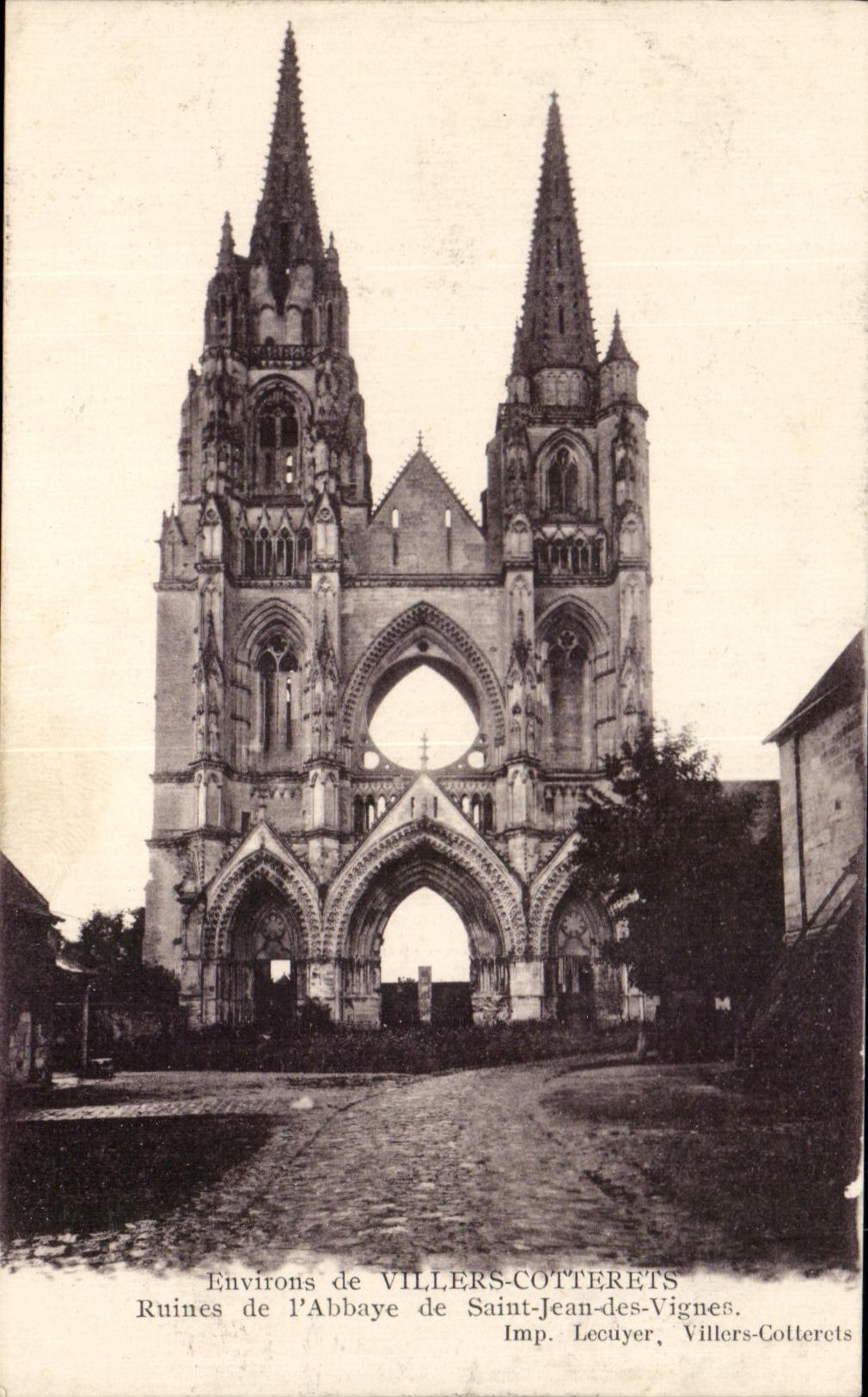 Ruines de l'Abbaye de Saint-Jean-des-Vignes — Villers-Cotterets — Imp. Lecuyer