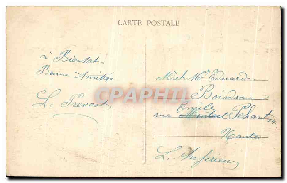 CPA Sables D'olonne le remblai quai Clemenceau — Rückseite