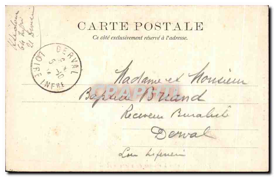 Ancienne chambre à coucher du prince impérial — Château de Compiègne — Kunzli frères éditeurs Paris 743 — Verso