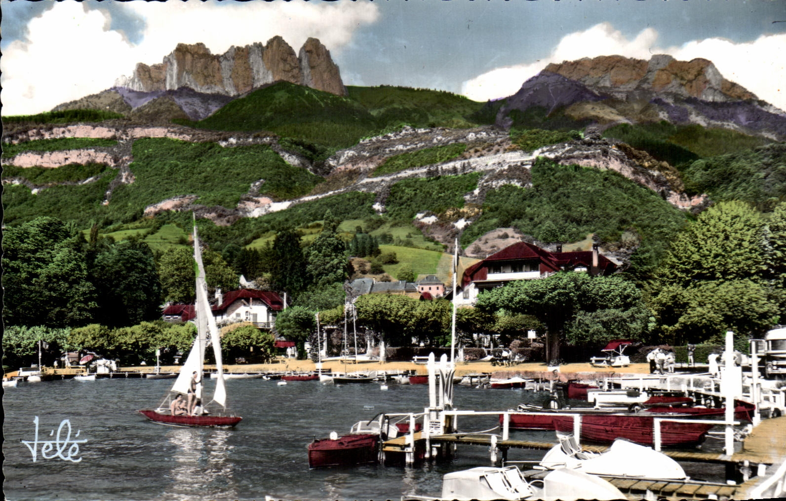 Port de Talloires — Les Dents de Lanfon et la Tournette — Éditions Télé