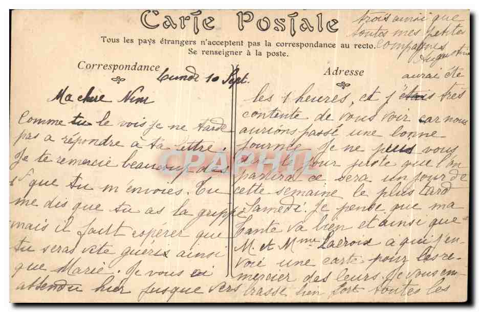CPA Rueil lac de Saint Cucuja une Allee — Rückseite