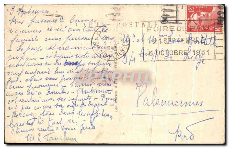 CPA Les Basses Pyrenees Illustrees Lescar Interieur de la Cathedrale La Came — Rückseite