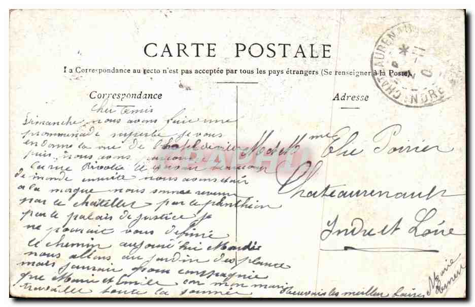 CPA Paris Le Pont D'Arcole L'Hotel De Ville Peniche — Verso