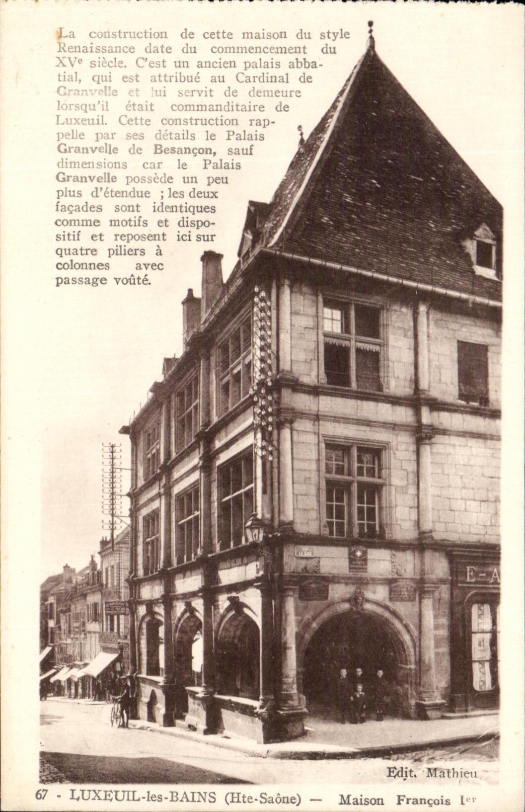 CPA Luxeuil les Bains Maison Francois 1er