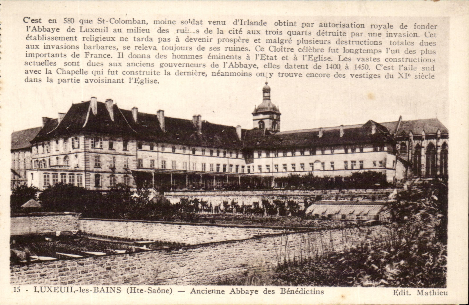 CPA Luxeuil les Bains Ancienne Abbaye des Benedictins 
