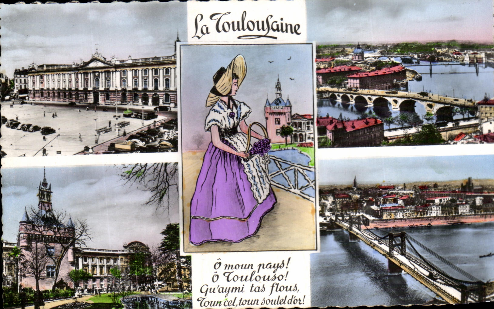 CPA Toulouse la Ville Rose Capitale Danjon Vues Generales