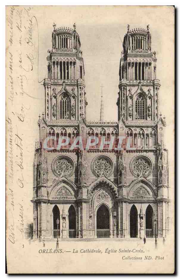 CPA Orleans La Catbedrale Eglise Saint Croix 
