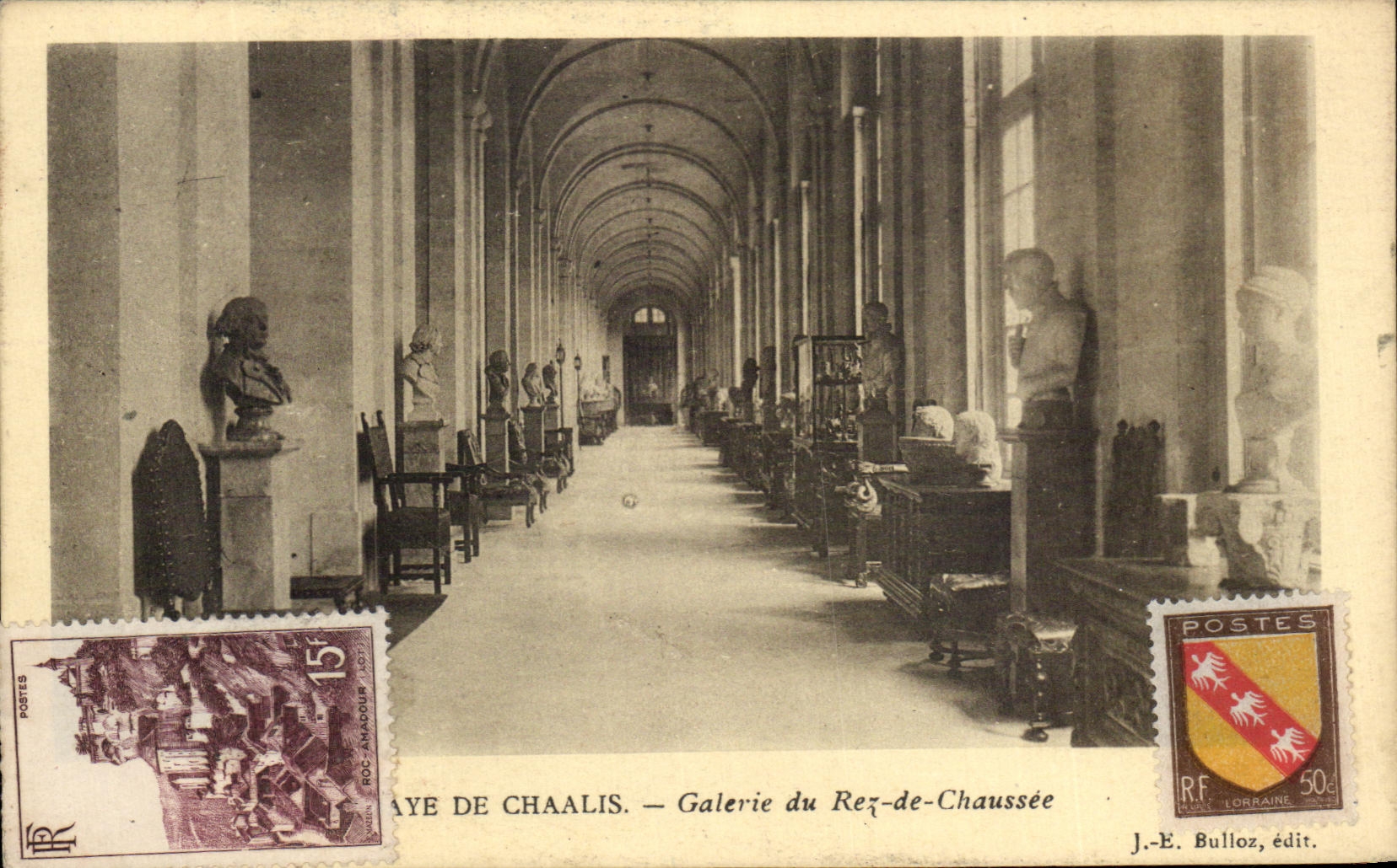 CPA Abbaye De Chaalis Galerie de Rez de Chaussee