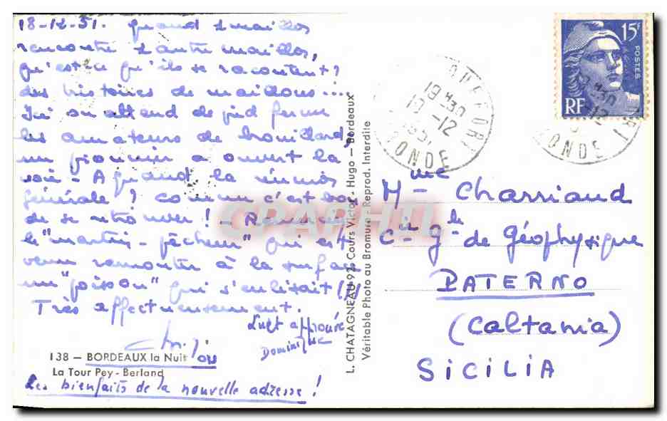 La Tour Pey - Berland — Bordeaux — L. CHATAGNEAU, Reprod. — Reverso