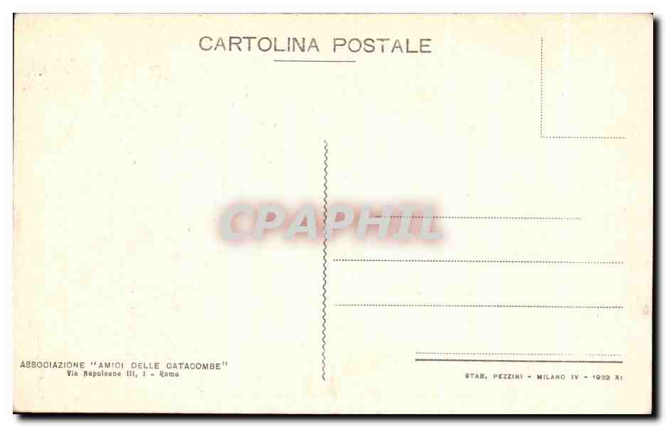 CPA Catacomba di S Callisto La cripta di S Cecilia — Rückseite