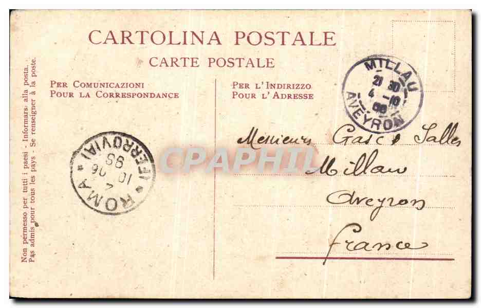 CPA Rome S Giovanni in Laterano — Rückseite
